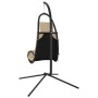 Silla colgante de jardín con cojín acero y tela Oxford crema de vidaXL, Balancines de jardín - Ref: Foro24-362727, Precio: 11...