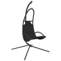 Silla colgante de jardín con cojín acero y tela Oxford crema de vidaXL, Balancines de jardín - Ref: Foro24-362727, Precio: 11...