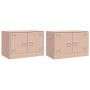 Muebles para TV 2 unidades acero rosa 67x39x44 cm en Muebles TV | Comprar online en Foru.es
