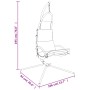 Silla colgante de jardín con cojín acero y tela Oxford crema de vidaXL, Balancines de jardín - Ref: Foro24-362727, Precio: 11...