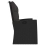 Banco jardín reclinable y cojines ratán sintético negro 173 cm de vidaXL, Bancos de jardín - Ref: Foro24-362183, Precio: 232,...