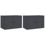 Muebles para TV 2 unidades acero gris antracita 67x39x44 cm en Muebles TV | Comprar online en Foru.es