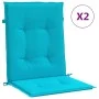 Cojines para silla con respaldo bajo 2 uds tela turquesa de vidaXL, Cojines para sillas y sofás - Ref: Foro24-361337, Precio:...