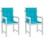 Cojines para silla con respaldo bajo 2 uds tela turquesa de vidaXL, Cojines para sillas y sofás - Ref: Foro24-361337, Precio:...