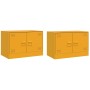 Muebles para TV 2 unidades acero amarillo mostaza 67x39x44 cm en Muebles TV | Comprar online en Foru.es