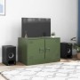 Mueble para TV de acero verde oliva 67x39x44 cm en Muebles TV | Comprar online en Foru.es