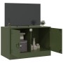Mueble para TV de acero verde oliva 67x39x44 cm en Muebles TV | Comprar online en Foru.es