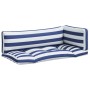 Cojines para palés 3 piezas tela Oxford azul y blanco a rayas de vidaXL, Cojines para sillas y sofás - Ref: Foro24-360959, Pr...