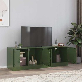 Muebles para TV 2 unidades acero verde oliva 67x39x44 cm en Muebles TV | Comprar online en Foru.es