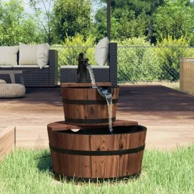 Fuente de agua con bomba madera maciza de abeto 44,5x44,5x58 cm de vidaXL, Fuentes y cascadas - Ref: Foro24-363333, Precio: 1...