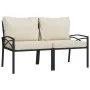 Gartenstühle 2 Stück aus Stahl mit sandfarbenen Kissen 62x75x79cm von vidaXL, Modulare Sofas für den Außenbereich - Ref: Foro...