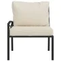 Gartenstühle 2 Stück aus Stahl mit sandfarbenen Kissen 62x75x79cm von vidaXL, Modulare Sofas für den Außenbereich - Ref: Foro...