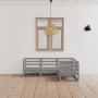 Juego de muebles de jardín 4 piezas gris madera maciza de pino en Conjuntos de jardín | Comprar online en Foru.es