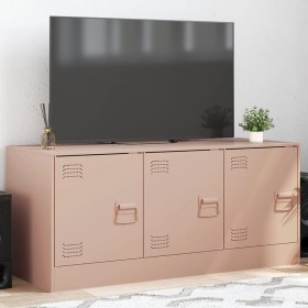 Mueble para TV de acero rosa 99x39x44 cm en Muebles TV | Comprar online en Foru.es