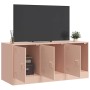 Mueble para TV de acero rosa 99x39x44 cm en Muebles TV | Comprar online en Foru.es