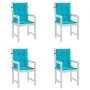 Cojines para silla con respaldo bajo 4 uds tela turquesa de vidaXL, Cojines para sillas y sofás - Ref: Foro24-361338, Precio:...
