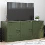 Mueble de TV de acero verde oliva 99x39x44 cm en Muebles TV | Comprar online en Foru.es
