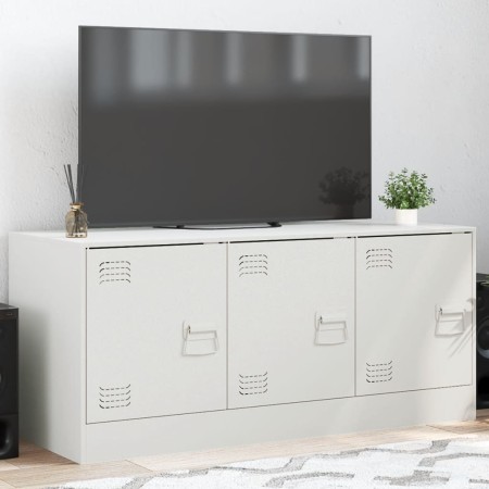 Mueble para TV de acero blanco 99x39x44 cm en Muebles TV | Comprar online en Foru.es