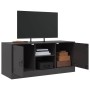 Mueble para TV de acero negro 99x39x44 cm en Muebles TV | Comprar online en Foru.es