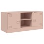 Mueble para TV de acero rosa 99x39x44 cm en Muebles TV | Comprar online en Foru.es
