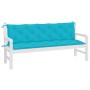 Cojines de banco de jardín 2 uds tela Oxford turquesa de vidaXL, Cojines para sillas y sofás - Ref: Foro24-361734, Precio: 42...