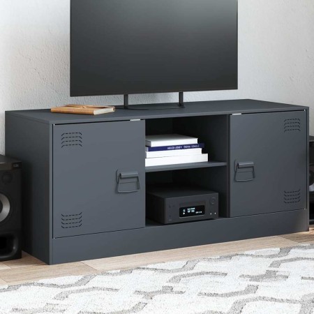 Mueble para TV de acero gris antracita 99x39x44 cm en Muebles TV | Comprar online en Foru.es