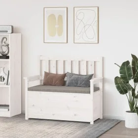 Solid white pine wood bench 112.5x51.5x96.5 cm by vidaXL, Banks - Ref: Foro24-823560, Price: 143,51 €, Discount: %