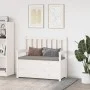 Bank aus massivem weißem Kiefernholz, 112,5 x 51,5 x 96,5 cm von vidaXL, Banken - Ref: Foro24-823560, Preis: 143,51 €, Rabatt: %