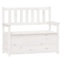 Banco de madera maciza de pino blanco 112,5x51,5x96,5 cm de vidaXL, Bancos - Ref: Foro24-823560, Precio: 145,39 €, Descuento: %