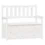 Bank aus massivem weißem Kiefernholz, 112,5 x 51,5 x 96,5 cm von vidaXL, Banken - Ref: Foro24-823560, Preis: 143,51 €, Rabatt: %