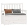 Bank aus massivem weißem Kiefernholz, 112,5 x 51,5 x 96,5 cm von vidaXL, Banken - Ref: Foro24-823560, Preis: 143,51 €, Rabatt: %