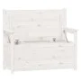 Bank aus massivem weißem Kiefernholz, 112,5 x 51,5 x 96,5 cm von vidaXL, Banken - Ref: Foro24-823560, Preis: 143,51 €, Rabatt: %
