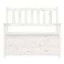 Bank aus massivem weißem Kiefernholz, 112,5 x 51,5 x 96,5 cm von vidaXL, Banken - Ref: Foro24-823560, Preis: 143,51 €, Rabatt: %