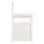 Bank aus massivem weißem Kiefernholz, 112,5 x 51,5 x 96,5 cm von vidaXL, Banken - Ref: Foro24-823560, Preis: 143,51 €, Rabatt: %