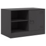 Mueble para TV de acero negro 67x39x44 cm en Muebles TV | Comprar online en Foru.es