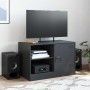 Mueble para TV de acero negro 67x39x44 cm en Muebles TV | Comprar online en Foru.es
