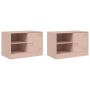 Muebles para TV 2 unidades acero rosa 67x39x44 cm en Muebles TV | Comprar online en Foru.es