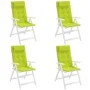 Cojines de silla respaldo alto 4 uds tela Oxford verde brillo de vidaXL, Cojines para sillas y sofás - Ref: Foro24-361908, Pr...