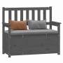 Banco de madera maciza de pino gris 112,5x51,5x96,5 cm de vidaXL, Bancos - Ref: Foro24-823561, Precio: 154,54 €, Descuento: %