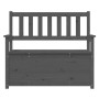 Banco de madera maciza de pino gris 112,5x51,5x96,5 cm de vidaXL, Bancos - Ref: Foro24-823561, Precio: 154,54 €, Descuento: %