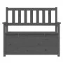 Banco de madera maciza de pino gris 112,5x51,5x96,5 cm de vidaXL, Bancos - Ref: Foro24-823561, Precio: 152,90 €, Descuento: %