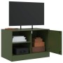 Muebles para TV 2 unidades acero verde oliva 67x39x44 cm en Muebles TV | Comprar online en Foru.es