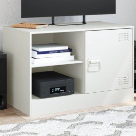 Mueble para TV de acero blanco 67x39x44 cm en Muebles TV | Comprar online en Foru.es