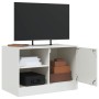 Mueble para TV de acero blanco 67x39x44 cm en Muebles TV | Comprar online en Foru.es