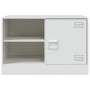Mueble para TV de acero blanco 67x39x44 cm en Muebles TV | Comprar online en Foru.es
