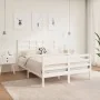Estructura de cama de madera maciza blanco 140x190 cm de vidaXL, Camas y somieres - Ref: Foro24-3105841, Precio: 130,85 €, De...