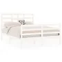 Estructura de cama de madera maciza blanco 140x190 cm de vidaXL, Camas y somieres - Ref: Foro24-3105841, Precio: 130,85 €, De...