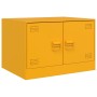 Mesa de centro de acero amarillo mostaza 67x50x44 cm en Mesas de centro | Comprar online en Foru.es