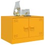 Mesa de centro de acero amarillo mostaza 67x50x44 cm en Mesas de centro | Comprar online en Foru.es