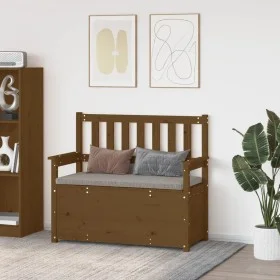Solid pine wood bench honey brown 112.5x51.5x96.5 cm by vidaXL, Banks - Ref: Foro24-823562, Price: 161,62 €, Discount: %